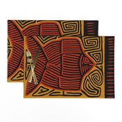 Kuna Indian Mola Pescado - 21x18 repeat - Design 7237349