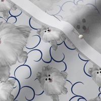 Pomeranian Swirls - Shades  Grey2"