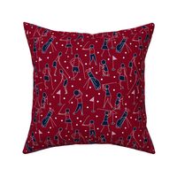 stick figure golf burgundy and navy small