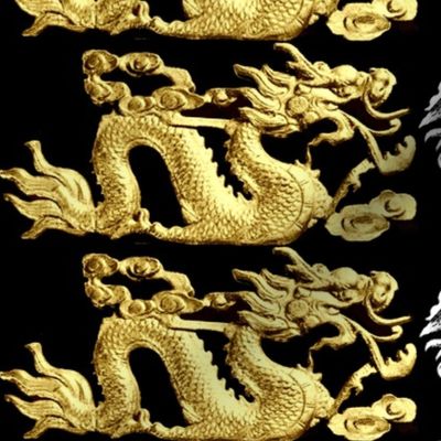 2 gold white medusa baroque rococo black gold clouds dragons fire flames asian japanese china chinese gorgons Greek Greece oriental  mythology far east meets west fusion chinoiserie   inspired     