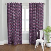 Orchid & Navy Folk Floral - Large