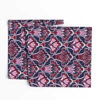 Orchid & Navy Folk Floral - Large