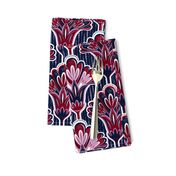 Orchid & Navy Folk Floral - Large