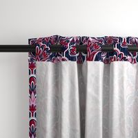 Orchid & Navy Folk Floral - Large