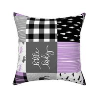 Little Lady - Purple and black woodland patchwork (90)