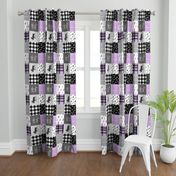 Little Lady - Purple and black woodland patchwork (90)