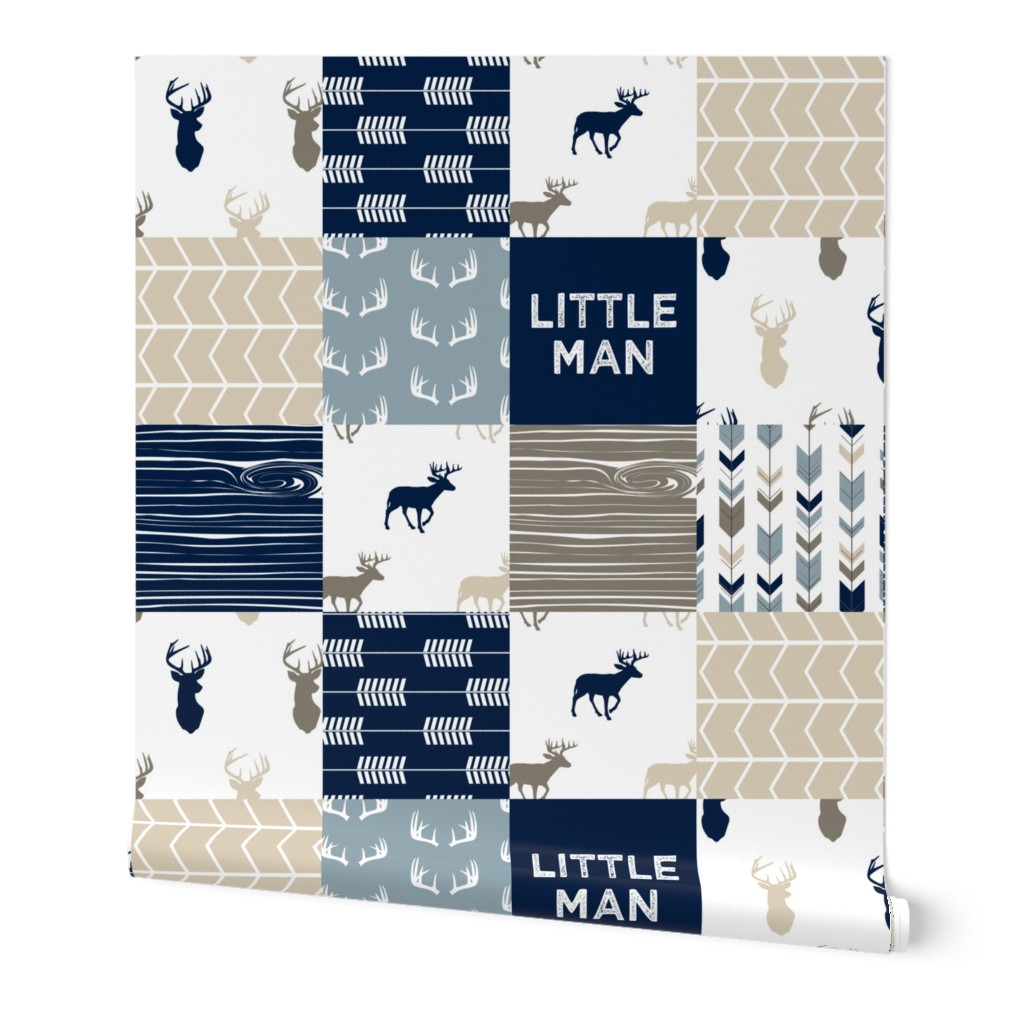 Little Man - Rustic Woods Collection - Woodland Patchwork Fabric C18BS