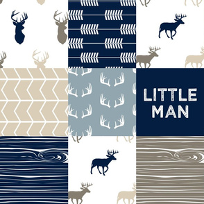 Little Man - Rustic Woods Collection - Woodland Patchwork Fabric C18BS