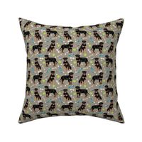 rottweiler (smaller) dog fabric - dogs and toys - brown