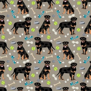 rottweiler (smaller) dog fabric - dogs and toys - brown