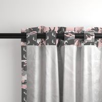 You are so deerly loved / little lady - pink and grey camo - woodland patchwork