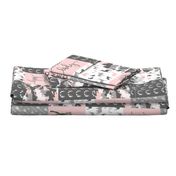 You are so deerly loved / little lady - pink and grey camo - woodland patchwork