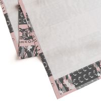 You are so deerly loved / little lady - pink and grey camo - woodland patchwork (90)