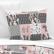 You are so deerly loved / little lady - pink and grey camo - woodland patchwork (90)