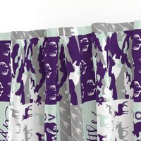 You are so deerly loved / little lady - purple and mint camo - woodland patchwork (90)