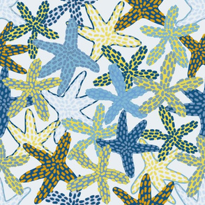 Starfishes Galore (icy blue)