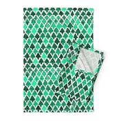 Forest Watercolor Abstract Geometric Trees  // Green Triangles / Camping / Woods / Woodland