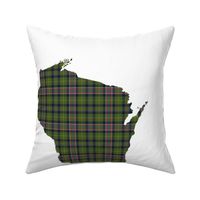 Wisconsin silhouette - 18" silhouette filled with 3" warmer tartan