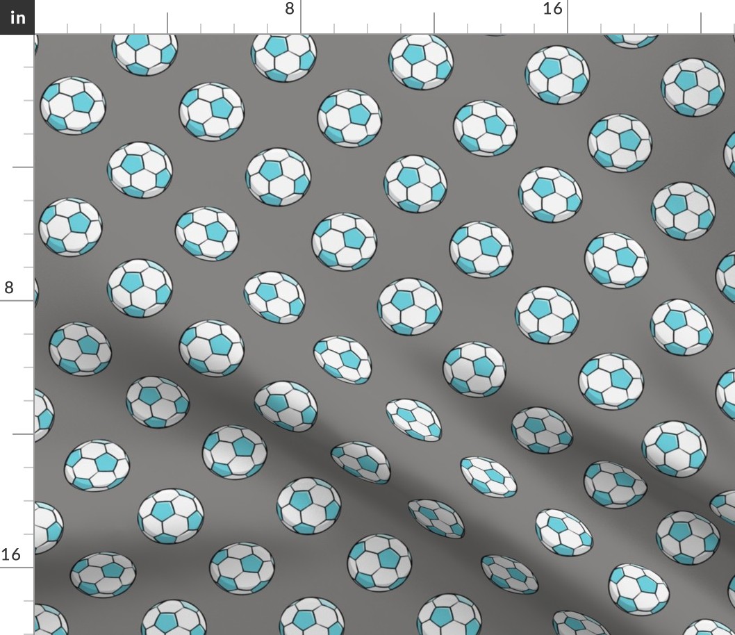 soccer balls (blue on grey)