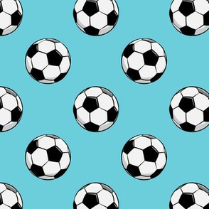 soccer balls - blue