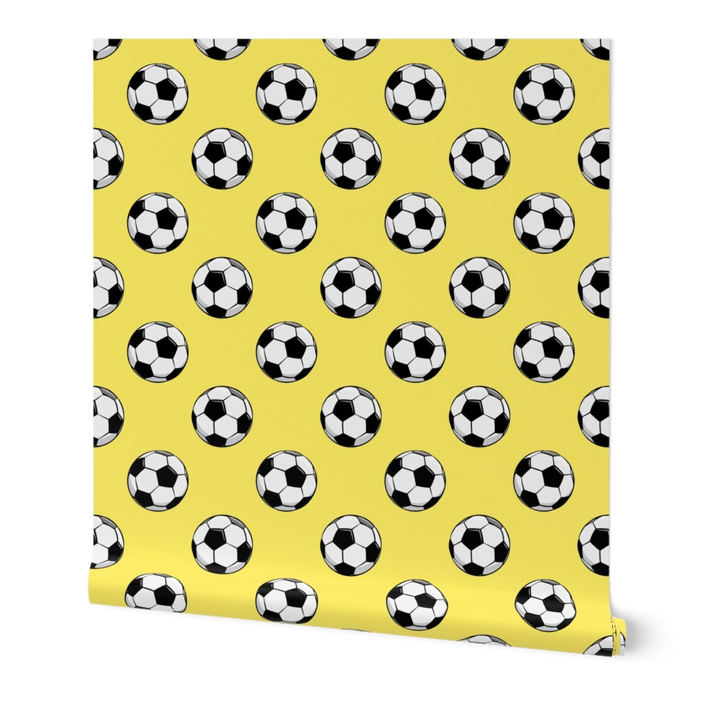soccer balls - yellow