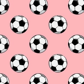soccer balls - pink