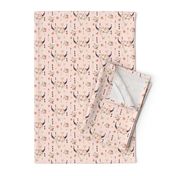 Boho Aztec Bison Skull Flowers (baby pink) – Longhorn Bull Horns Southwest Baby Girl Nursery B