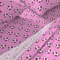 soccer balls - dark pink