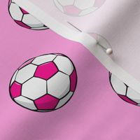 soccer balls - dark pink