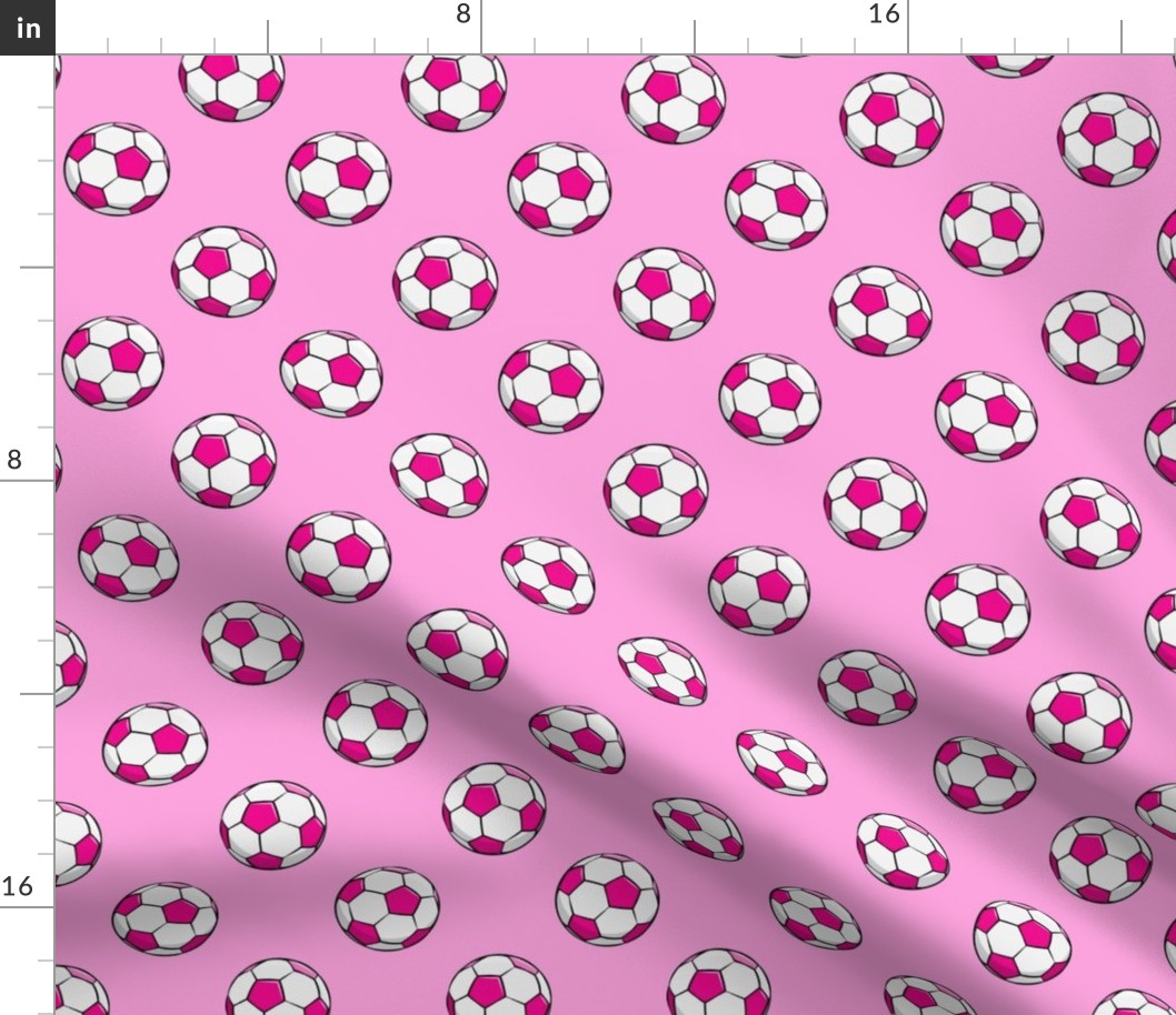 soccer balls - dark pink