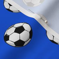 soccer balls - bright blue