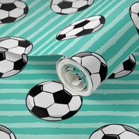 soccer balls - green stripes