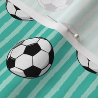 soccer balls - green stripes