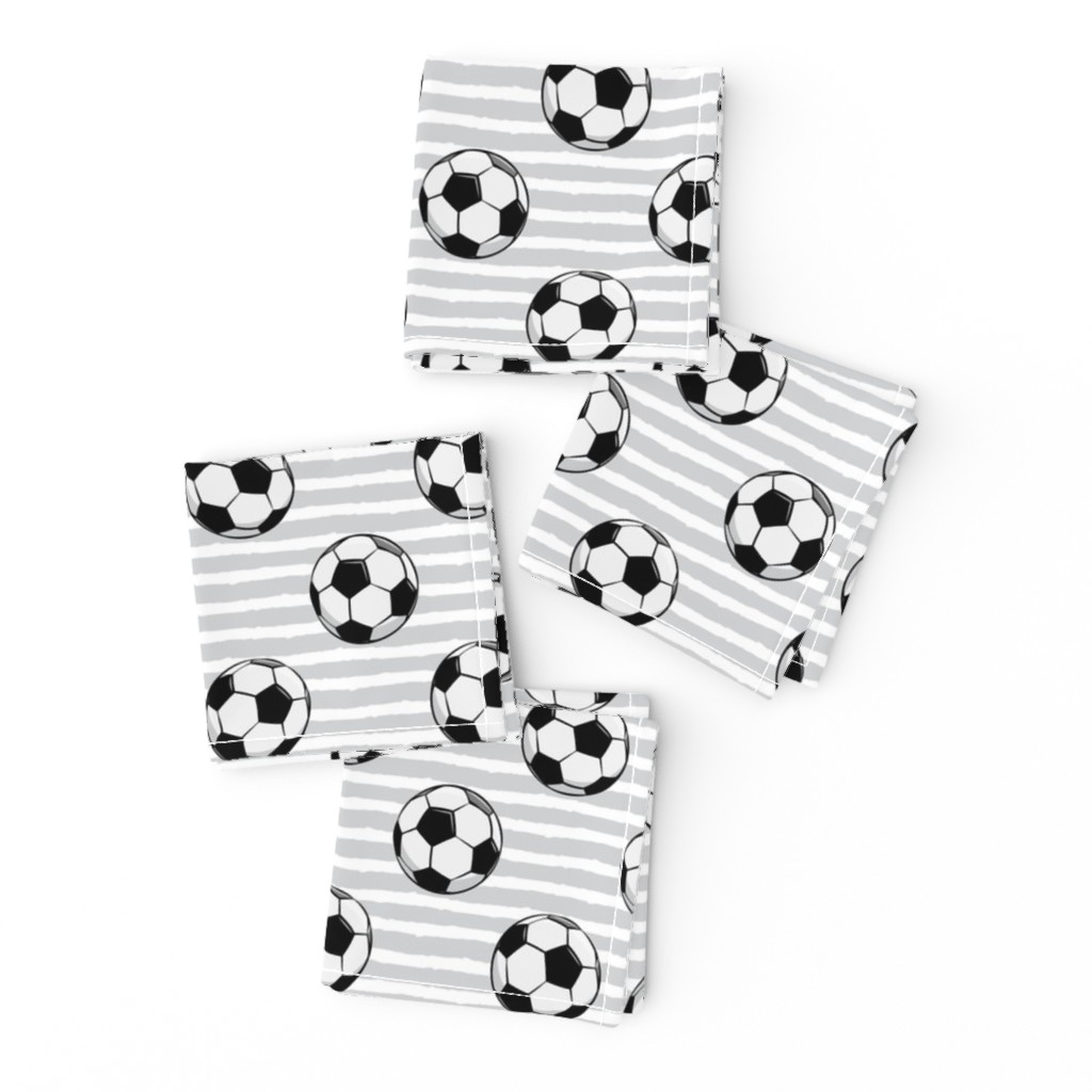 soccer balls - grey stripes