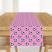 soccer balls - pink stripes