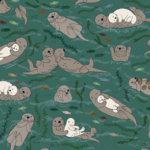 Sea otters - Camouflage - medium scale