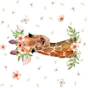 7" Floral Giraffe / 90 degrees