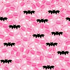 pink candy corn with bats