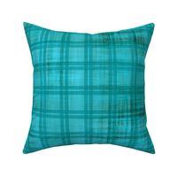 Grunge Plaid_ turquoise