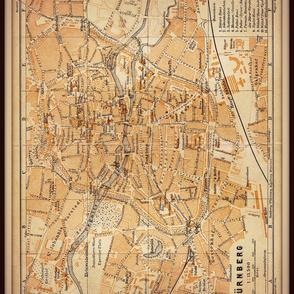 Nuremberg map, Germany small