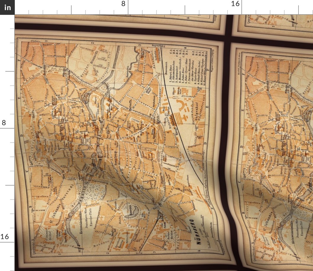 Nuremberg map, Germany small