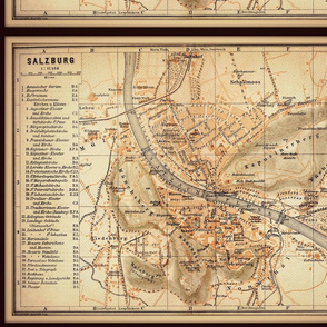 Salzburg map, Austria small