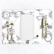 Steampunk goggle blueprint black and white