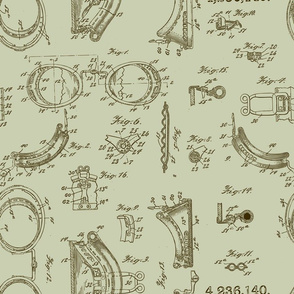 Steampunk safety goggles blueprint