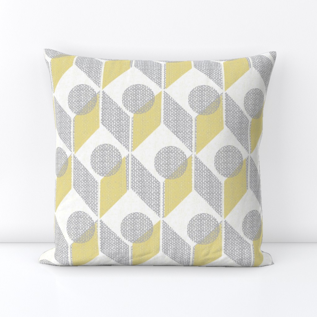 dots on tables-vintage pale yellow