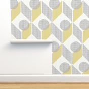 dots on tables-vintage pale yellow