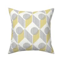 dots on tables-vintage pale yellow