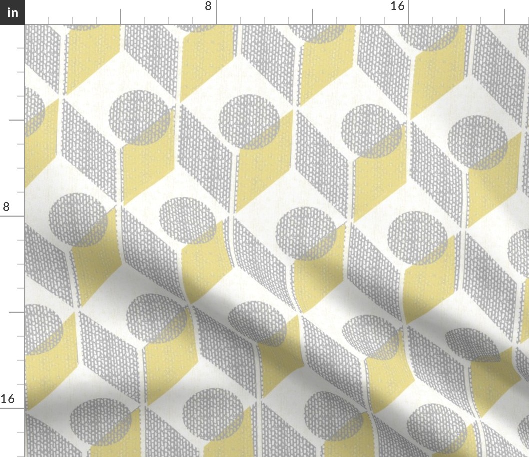 dots on tables-vintage pale yellow