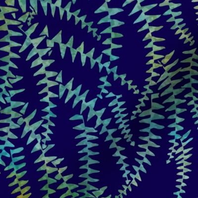 forest fern - blue background