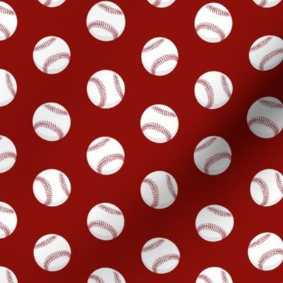 baseballs - dark red